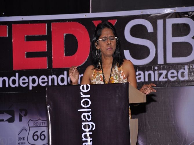 Mahalakshmi Iyer at TEDxSIBMB.JPG